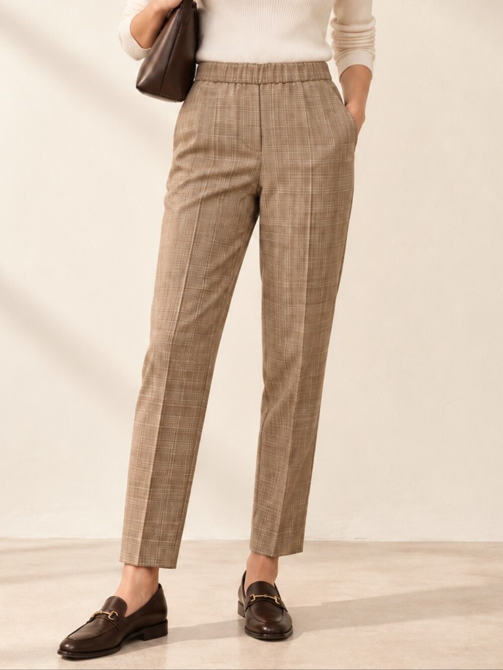 St. John Wool Plaid Trouser Pants Size XS